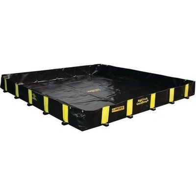 Veľkoobjemová záchytná vaňa Justrite RIGID-LOCK QUICKBERM®, čierna, 1 798 l