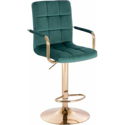 LuxuryForm Design Verona Gold Velur na zlatom tanieri zelená