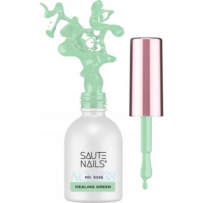 Hybridní lak Saute Nails S338 Healing Green mátová zelená 8 ml