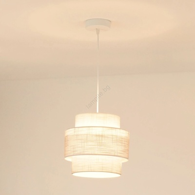 - Пендел DOVER SPACE 1xE27/15W/230V Ø 25 см сив/кремав (BG1160)