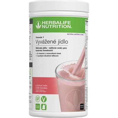 Herbalife Formula 1 Free From Koktejl Malina a bílá čokoláda bez sóji laktózy a lepku 500 g
