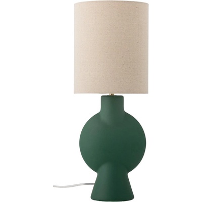 Bloomingville Настолна лампа с текстилен абажур в тъмнозелен и естествен цвят (височина 55 cm) Sergio - Bloomingville (82058600)