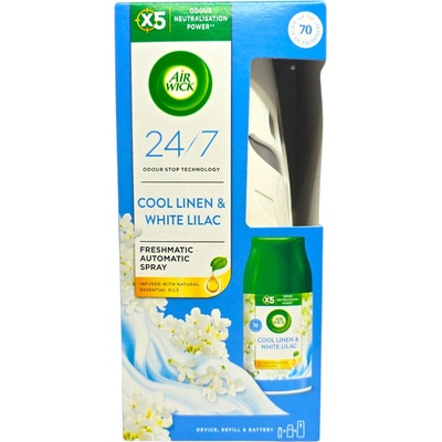 Air Wick автоматичен ароматизатор за стая, Cool Linen & White Lilac
