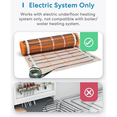 Meross WiFi термостат за електрическо подово отопление Meross MTS200, съвместим с Apple HomeKit (697369656260900)