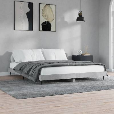 Petrashop 832217 Rám postele betonově šedý / kompozitní dřevo