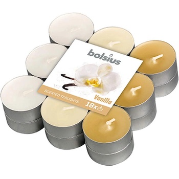 Bolsius 18 бр. чаени свещи Bolsius с аромат на ванилия (PBA18N-75-VAN)