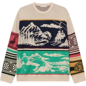 DEDICATED Мъжки пуловер DEDICATED Sweater Mora Retro Ski Blocks Jumper - Multi Color (017-4575-0112)
