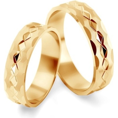 Savicki Snubní prsteny žluté zlato ploché SAVOBR22