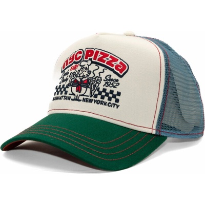 Stetson Trucker Cap Pizza by JJ Hats Green/Off-White