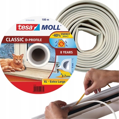 TESA Těsnění "D", 9 x 7 mm x 100 m – Zboží Mobilmania