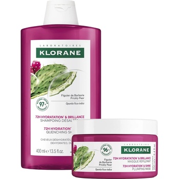 Klorane Prickly Pear Комплект - Шампоан и Маска за хидратация и обем, 400 + 250 ml