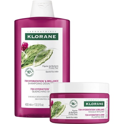 Klorane Prickly Pear Комплект - Шампоан и Маска за хидратация и обем, 400 + 250 ml