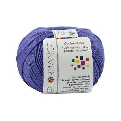 Performance Bavlněná příze Cotton Xtra 74 - fialová 50g 150m