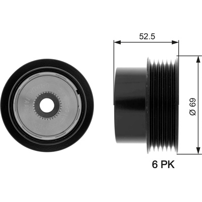 Voľnobežka alternátora GATES OAP7101