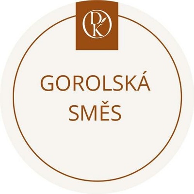 Davídkovo koření Etiketa Gorolská směs béžová průměr 4,5 cm 1 ks