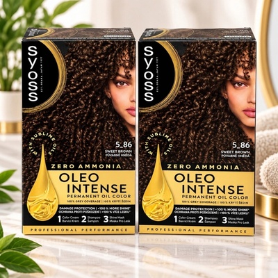 Syoss Oleo Intense barva na vlasy sladká hnědá 5-86 x 2