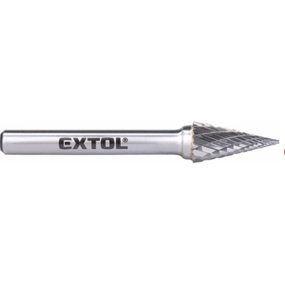 EXTOL INDUSTRIAL EXTOL Fréza karbidová, konická-jehlan, pr.10x20mm/stopka 6mm,sek střední (double-cut) 8703794