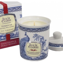 Julie Clarke Candlemaker Blue Peacock Sněženka a Cesmína 150 g