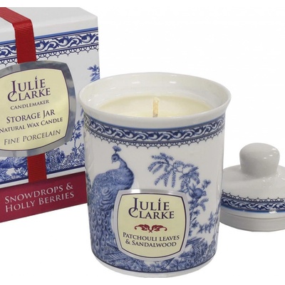 Julie Clarke Candlemaker Blue Peacock Sněženka a Cesmína 150 g