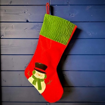 DECOLED Vianočná punčocha so snehuliakom, 50 cm