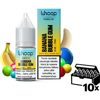 WHOOP SALT Banana Bubble Gum 10 x 10 ml 20 mg