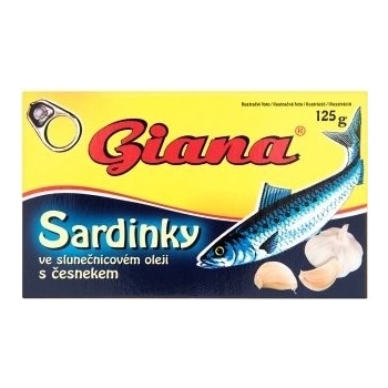 Giana Sardinky ve slunečnicovém oleji s česnekem, 125g