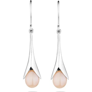 Swan Сребърни обици със сладководни розови перли IE0342P Swan