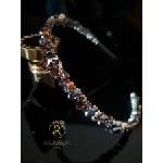 Radi handmade Диадема с тъмно мораво виолетови камъни (949)