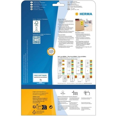 Herma Самозалепващи се етикети, A4, 210 х 297 mm, сини, 20 л (1540100119)