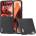Motorola Razr 60 Ultra 5G ABEEL Electroplating Edge Genuine Cow Leather+PC Удароустойчив Калъф и Протектор