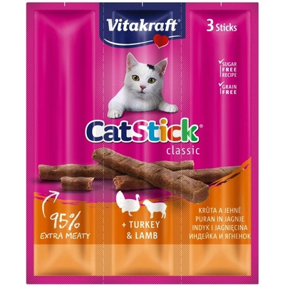 Vitakraft Cat Stick mini morka jahňa 3 x 6 g