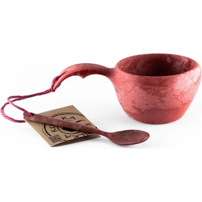 KUPILKA 21 Classic cup чаша с лъжица, червена (30210113B)