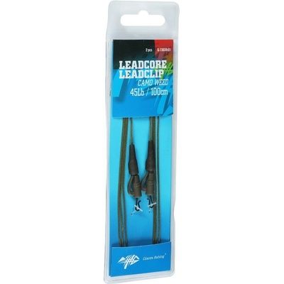 Giants Fishing montáž s olovenou šnúrkou leadcore 45 lb leadclip 2 ks 100 cm camo weed