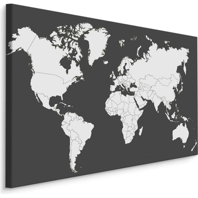 MyBestHome BOX Plátno Klasická Mapa Světa Varianta: 70x50