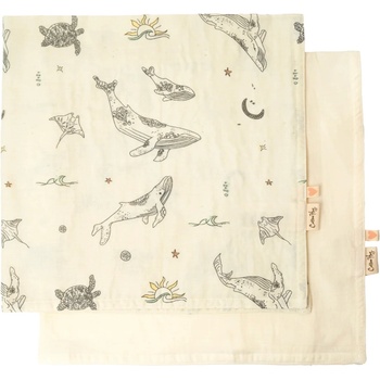 Cotton Hug Комплект бебешки пелени Cotton Hug - Океан, 70 x 70 cm, 2 броя (CH087)