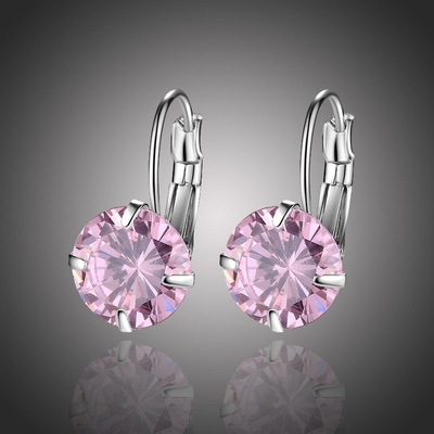 Sisi Jewelry náušnice Swarovski Elements Megan Rose E1892 Růžová