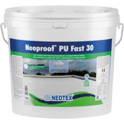 NEOTEX Neoproof PU Fast-30 – rýchloschnúca polyuretánová hydroizolácia strechy Balenie: 13 kg, Farba: RAL 7040