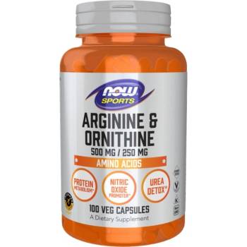 Image 1 of NOW Arginine/Ornithine 500/250 mg [100 капсули]