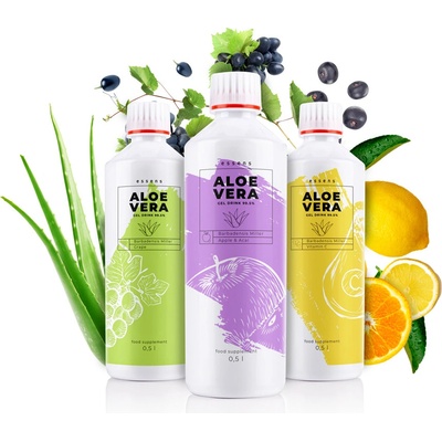 Essens Aloe Vera gel drinky 3x 500 ml