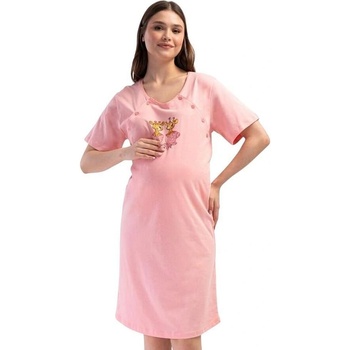 Розова нощница за кърмачки с две жирафчета