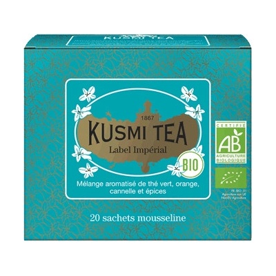 Kusmi Tea Porcovaný bio organický zelený čaj Imperial Label 20 sáčků 40 g