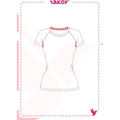 Takoy Elektronický PDF střih dámské slim tričko s raglánovým rukávem Imani-40-46