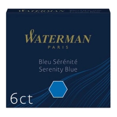 Waterman 1507/7520120 Atramentové bombičky krátke 6 ks modré