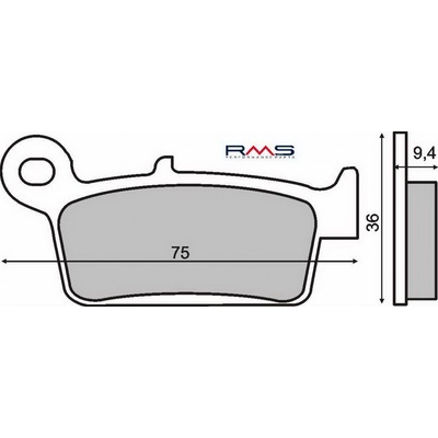 Brzdové destičky RMS 225102630 organické 225102630