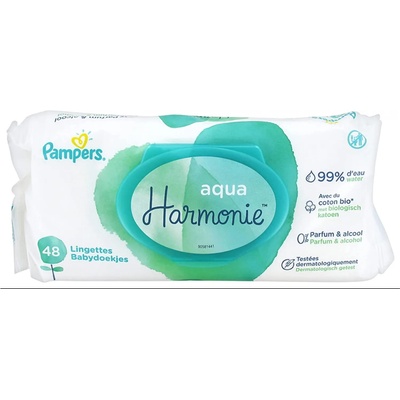 Pampers Мокри кърпички Pampers - Harmonie Aqua, 48 броя