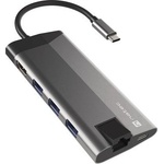 NATEC Докинг станция NATEC Fowler Plus Multiport 8-в-1, USB 3.0 хъб, HDMI 4K, USB-C PD, RJ45, SD, Micro SD (NMP-1690)
