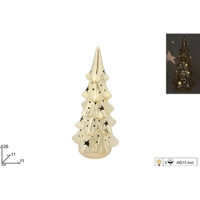 MAKRO - Stromček vianočný LED 26 cm zlatý