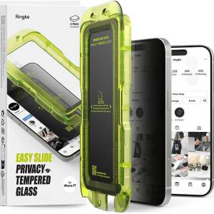 Ringke easy slide 2-pack ПРОТЕКТИВНО СТЪКЛО ЗА ЛИЧНИ ДАННИ iphone 17 privacy (8800328811881)