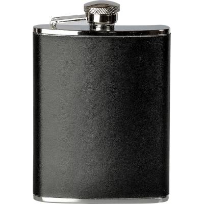 Basic Nature Манерка Basic nature Flachmann Eckig Leder Flask - Black - размер 180 ml (533-1011-0111)