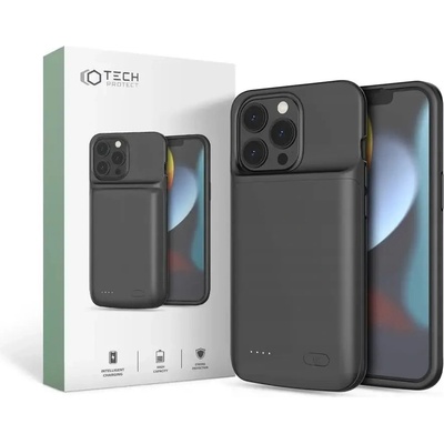 Tech-Protect Кейс с вградена батерия Tech-Protect PowerCase за iPhone 13 / 13 Pro, 4800mAh, черен (9589046917820)